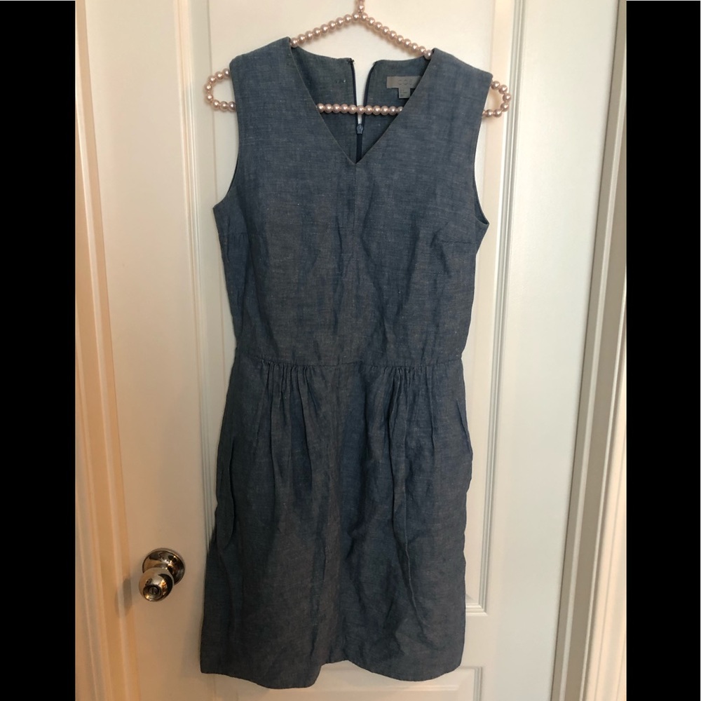 Cos denim v neck sleeveless dress Sz.4